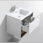 Gio Versace 600 White/Brown Simplicity Vanity & Basin