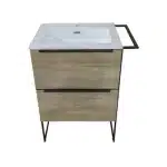 Gio Loft 600 Left Cherry Vanity & Basin