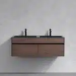 Gio Simplicity 1600 Charcoal Vanity / Chery Front & Charcoal Basin
