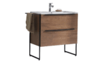 Gio Loft 600 Left Cherry Vanity & Basin - Image 2
