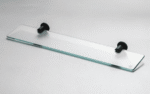 Demola Matt Black Glass Glass Shelf - Image 2