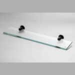 Demola Matt Black Glass Glass Shelf
