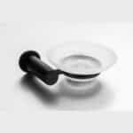 Demola Matt Black Glass Soap Dish