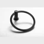Demola Matt Black Towel Ring