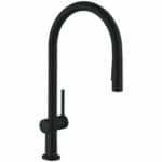 Hansgrohe Talis M54 Single Lever Kitchen Sink Mixer 210, Pull Out Spray Matt Black