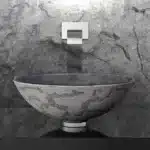 Glass Design Luna 44 Crystal/Concrete Basin