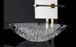Glass Design Ice Oval Crystal Clear Basin - Image 4