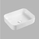 Gio Elena Square White Counter Top Basin