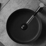 Gio Sianna Black Round Counter Top Basin