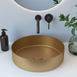 Meir Metal Basin Round Brush Gold