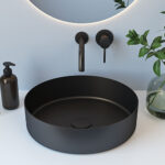 Meir Metal Basin Round Matt Black