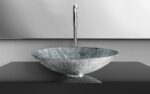 Glass Design Arabesque Lux Crystal Basin Silver - Image 2