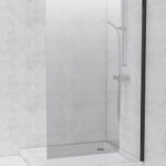 TAT 1000 Walk In Shower Matt Black