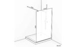 TAT 1000 Walk In Shower Matt Black - Image 4