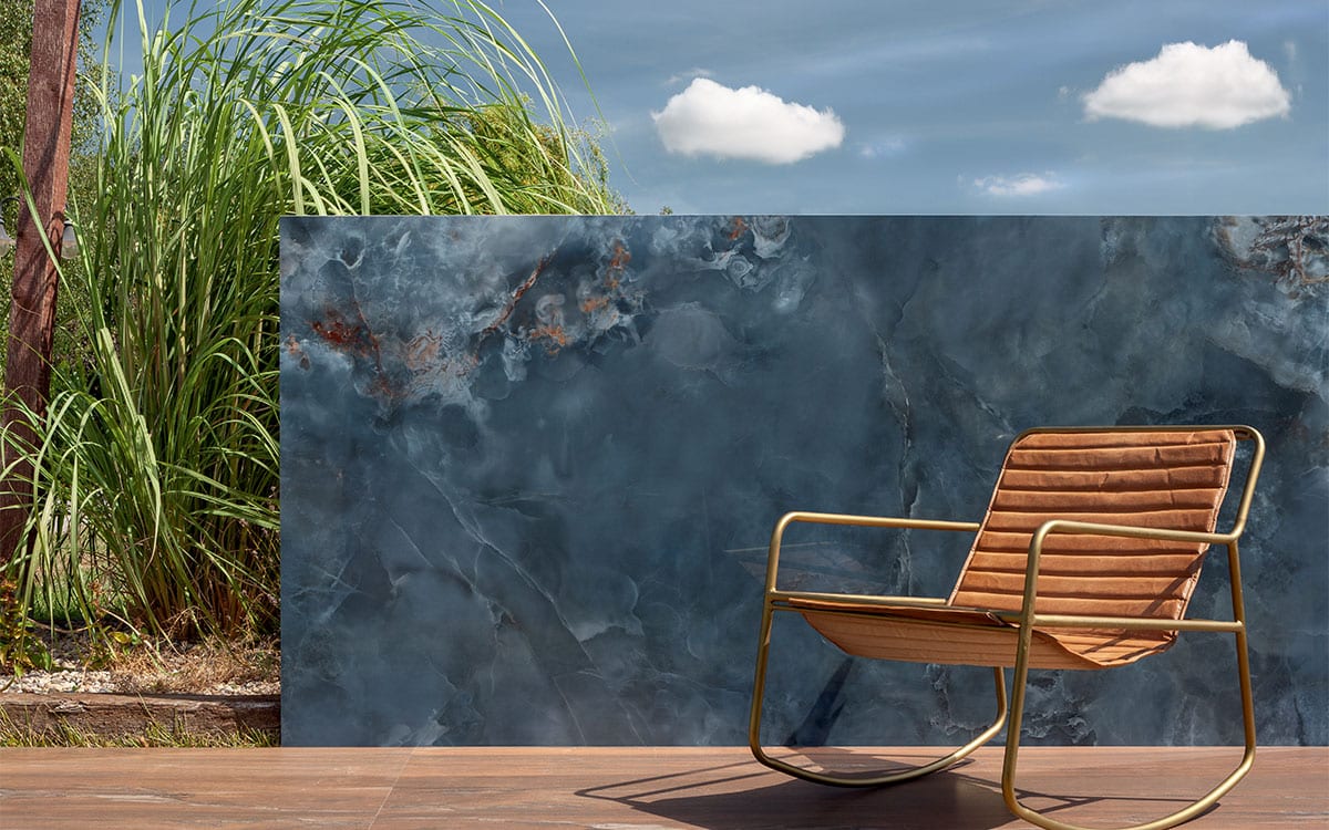 Apolina TARA BLUE STONE　5-7y Aquamarine Blue Polished Porcelain 1198x2748mm