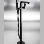 Gio Genova Matt Black Freestanding Bath Mixer