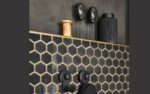 Hexagon Black Mosaic 285x325mm - Image 2