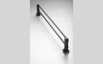 Malta Black Double Towel Rail 660mm - Image 2