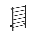 Bathroom Butler CONTOUR 6 Bar 530mm Straight Heated Towel Rail Matt Black with PTSelect Switch