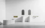 Mosaico Vero Arc Large Mirror Brushed Gold 1200x600x30mm - Image 3