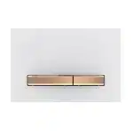 Geberit Sigma 50 Actuator White Glass/Red Gold