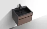 Gio Simplicity 800 Charcoal Vanity / Chery Front & Charcoal Basin - Image 2
