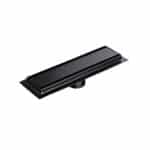 Gio Shower Channel 250mm Solid Grid Stainless Steel Matt Black