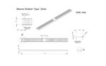 Gio Shower Channel 250mm Grated Grid Stainless Steel - Image 3