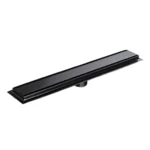 Gio Shower Channel 860mm Solid Grid Stainless Steel Matt Black