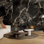 Marmo E Pietra Black Gold Matt Slab 1200x2800mm