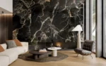 Marmo E Pietra Black Gold Matt Slab 1200x2800mm - Image 2