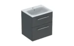 Geberit Selnova 600 Basin & Vanity 2 Drawers Lava - Image 2