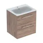 Geberit Selnova 600 Basin & Vanity 2 Drawers Hickory