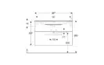 Geberit Selnova 1000 Basin & Vanity 2 Drawers Lava - Image 4