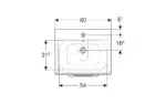 Geberit Selnova 600 Basin & Vanity 2 Drawers Hickory - Image 4
