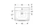 Geberit Selnova 550 Basin & Vanity 2 Drawers White - Image 4
